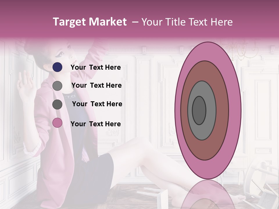 A Woman In A Pink Jacket Sitting On The Floor PowerPoint Template
