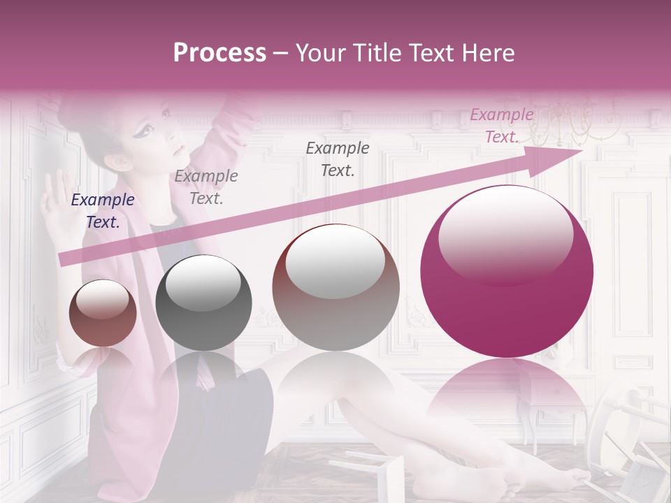 A Woman In A Pink Jacket Sitting On The Floor PowerPoint Template