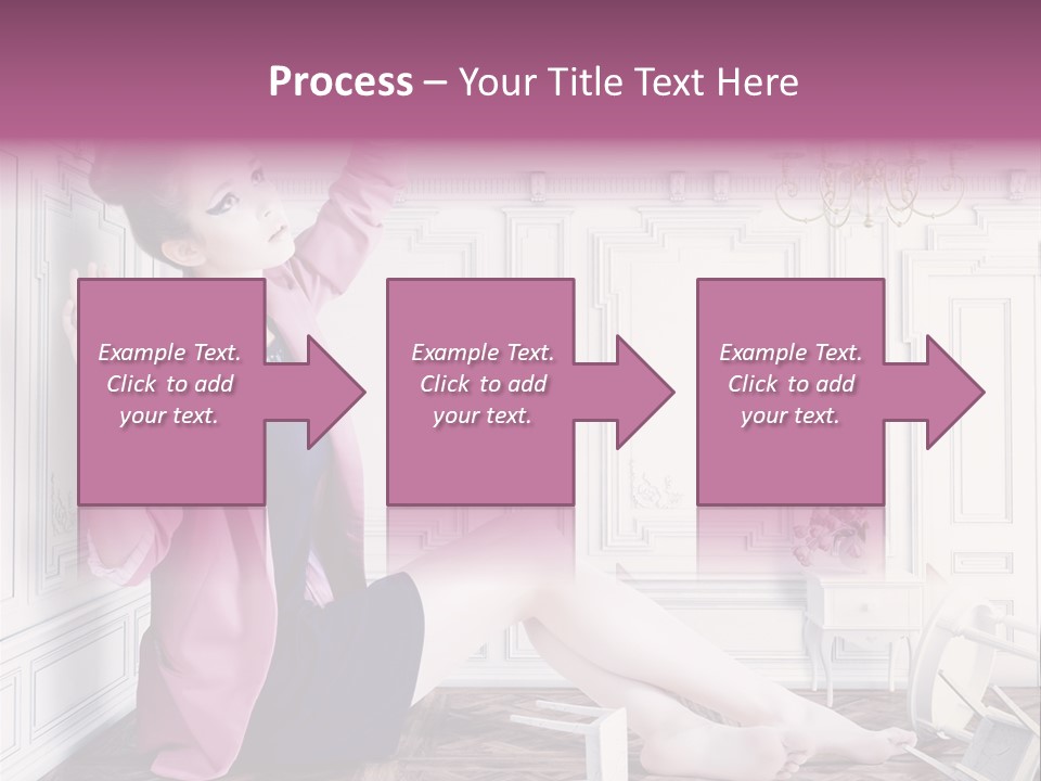 A Woman In A Pink Jacket Sitting On The Floor PowerPoint Template