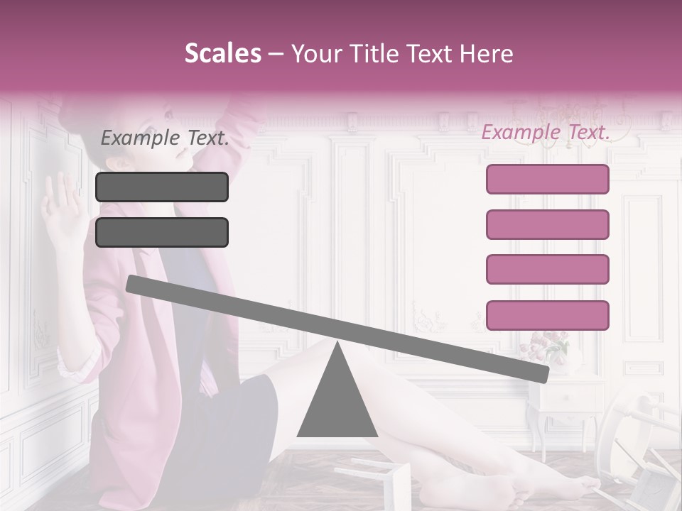 A Woman In A Pink Jacket Sitting On The Floor PowerPoint Template