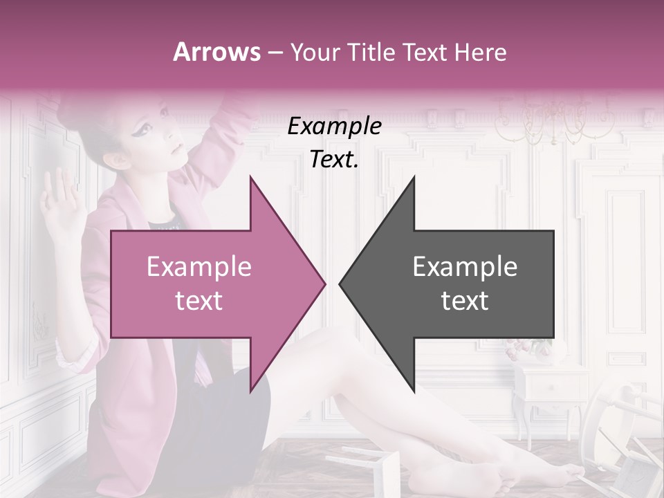 A Woman In A Pink Jacket Sitting On The Floor PowerPoint Template