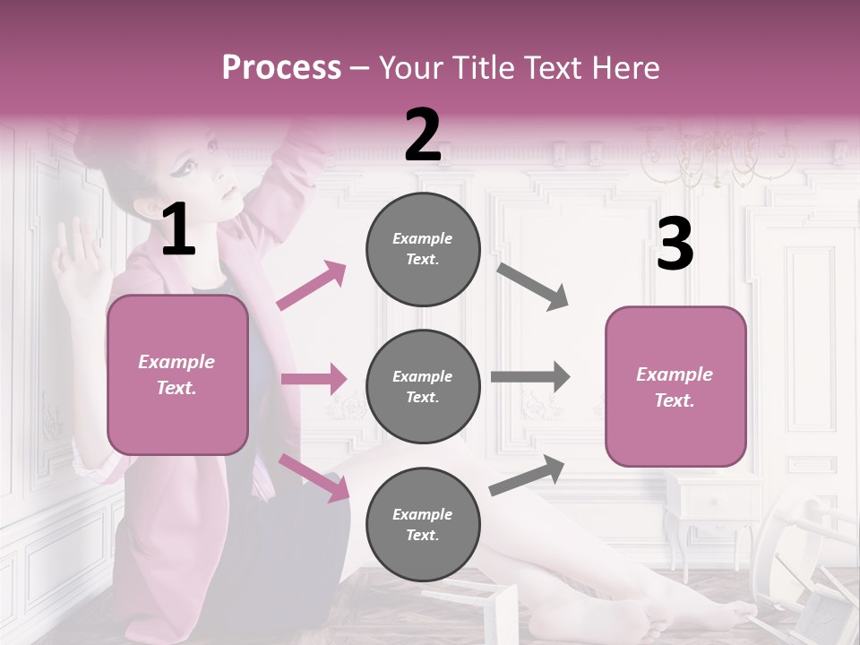 A Woman In A Pink Jacket Sitting On The Floor PowerPoint Template