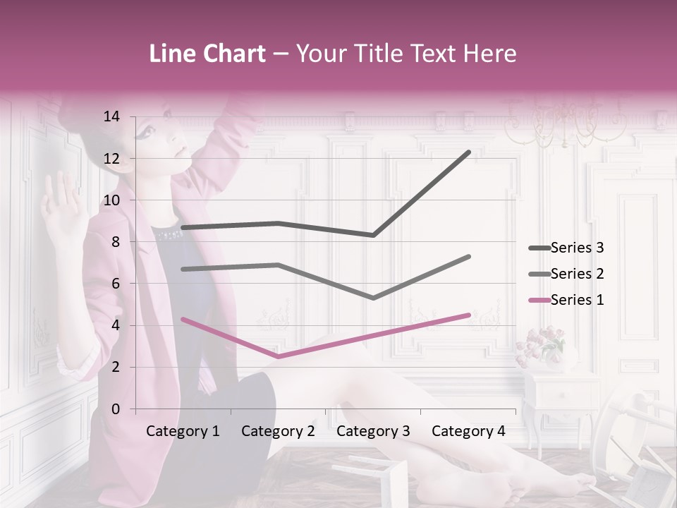 A Woman In A Pink Jacket Sitting On The Floor PowerPoint Template