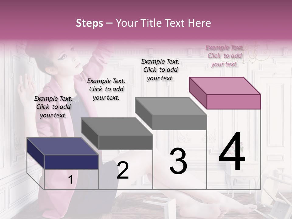 A Woman In A Pink Jacket Sitting On The Floor PowerPoint Template