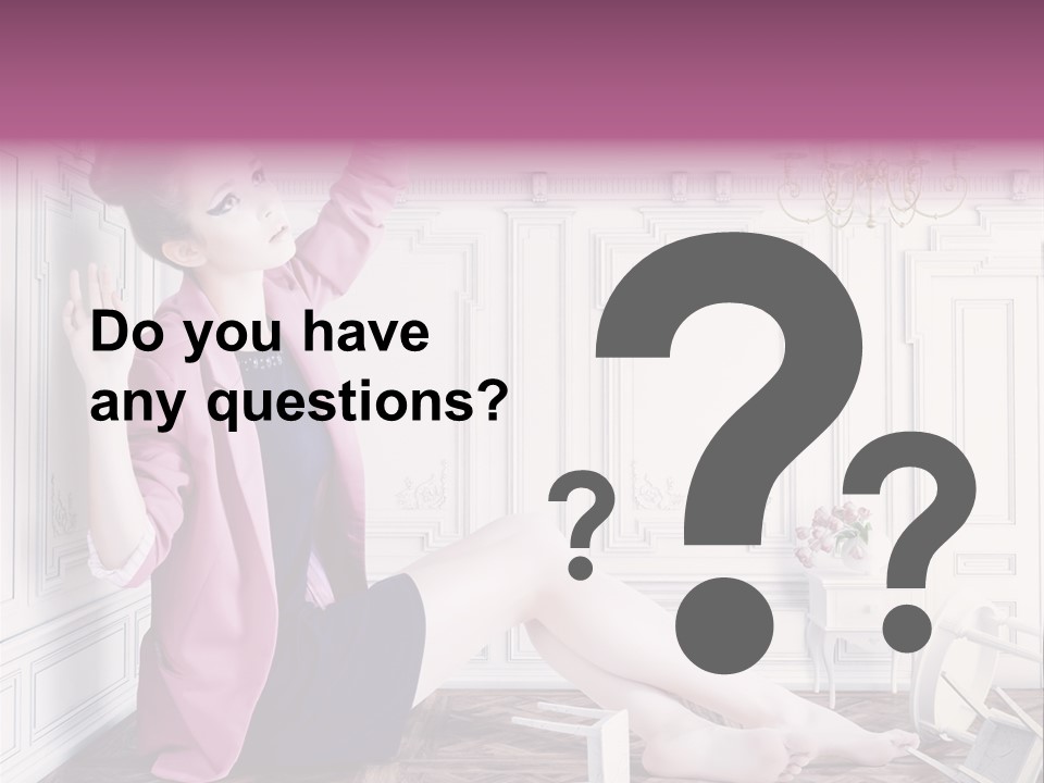 A Woman In A Pink Jacket Sitting On The Floor PowerPoint Template