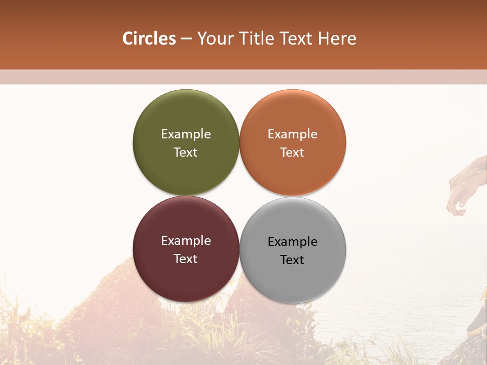 A Woman Sitting On A Rock With A Backpack On Her Back PowerPoint Template