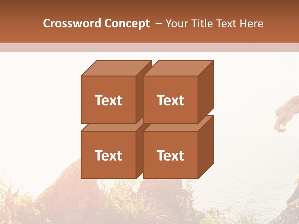 A Woman Sitting On A Rock With A Backpack On Her Back PowerPoint Template