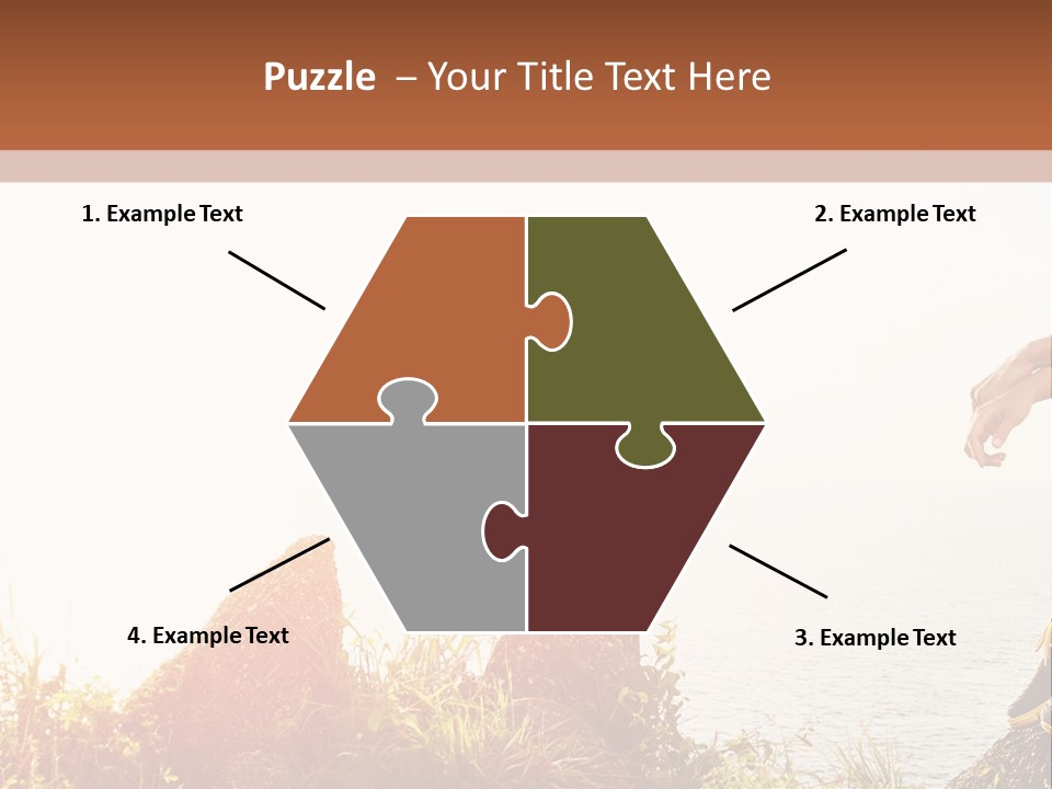 A Woman Sitting On A Rock With A Backpack On Her Back PowerPoint Template