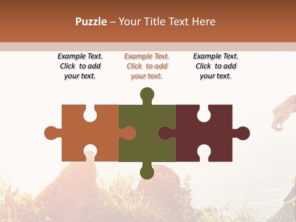 A Woman Sitting On A Rock With A Backpack On Her Back PowerPoint Template