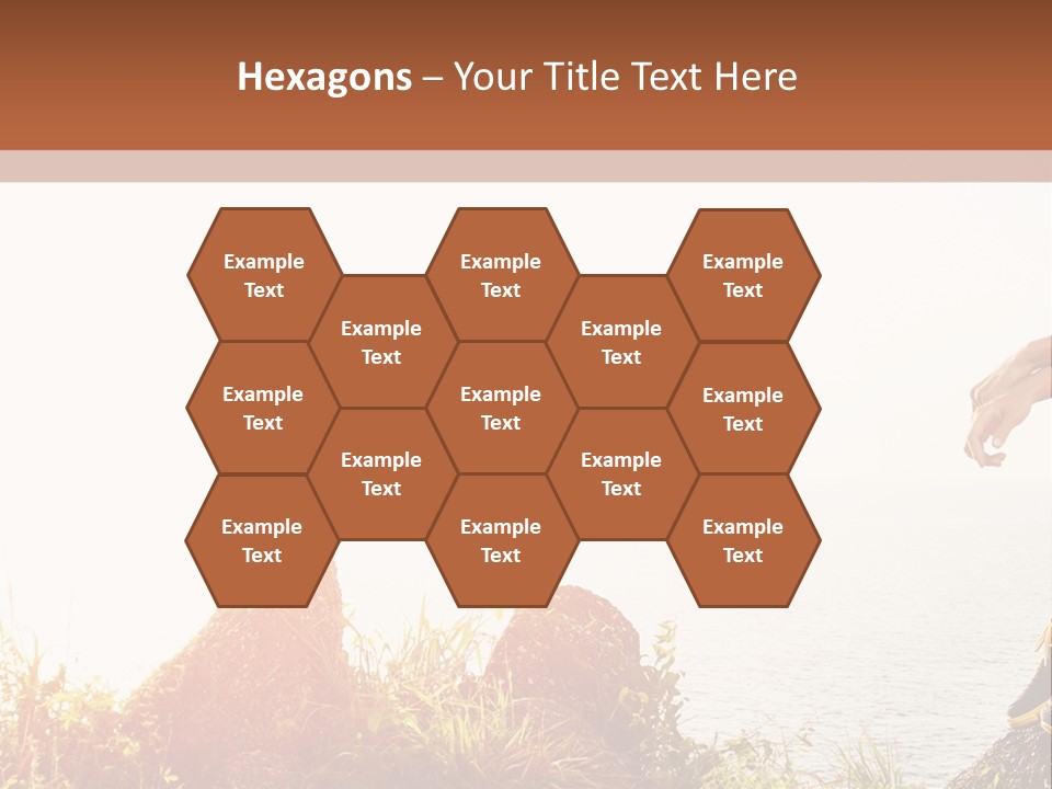 A Woman Sitting On A Rock With A Backpack On Her Back PowerPoint Template