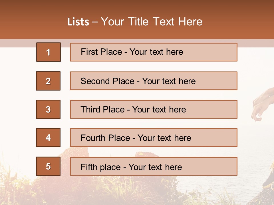 A Woman Sitting On A Rock With A Backpack On Her Back PowerPoint Template