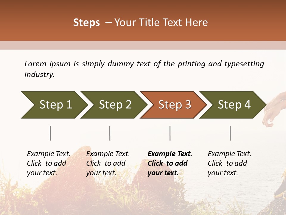 A Woman Sitting On A Rock With A Backpack On Her Back PowerPoint Template