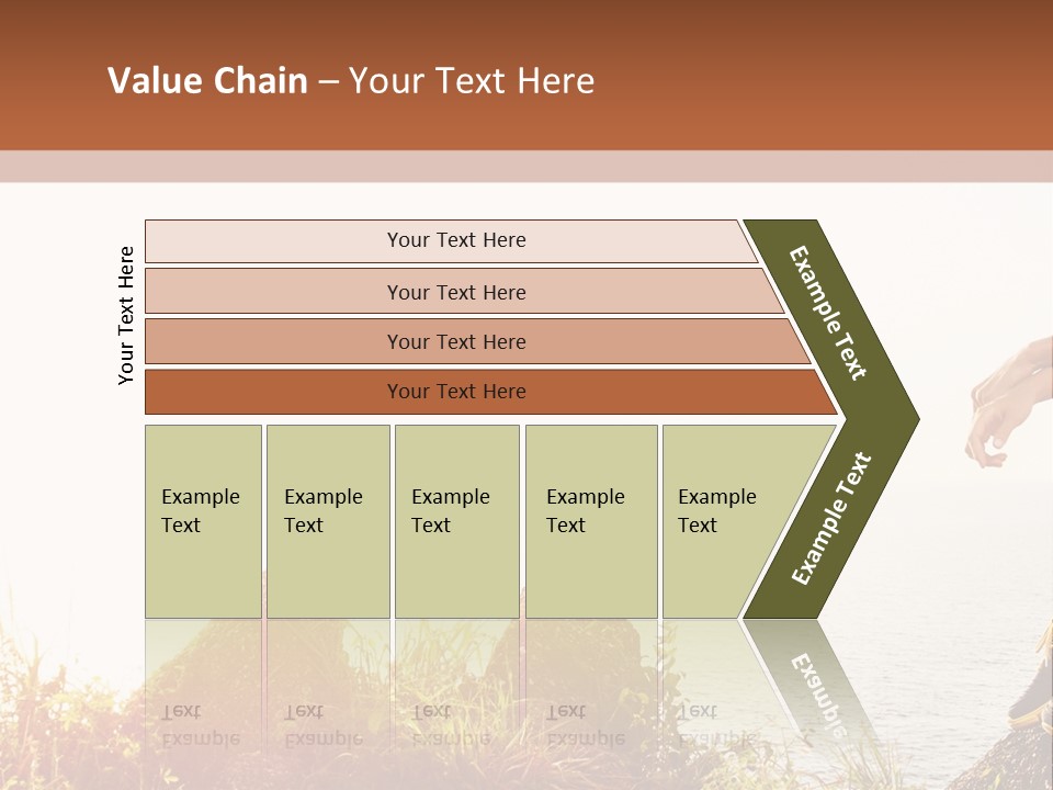 A Woman Sitting On A Rock With A Backpack On Her Back PowerPoint Template