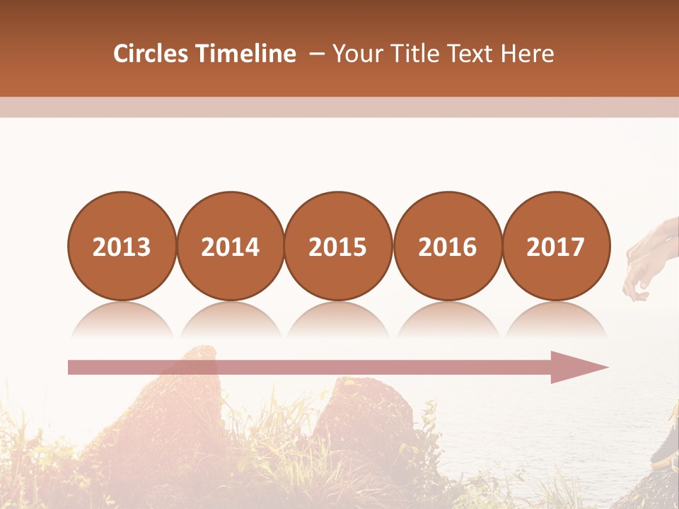 A Woman Sitting On A Rock With A Backpack On Her Back PowerPoint Template