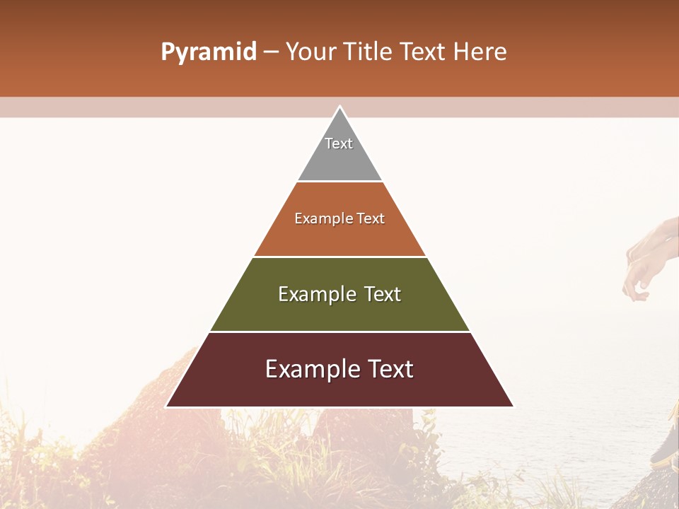 A Woman Sitting On A Rock With A Backpack On Her Back PowerPoint Template