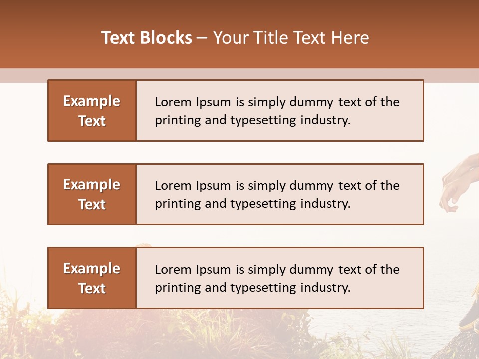 A Woman Sitting On A Rock With A Backpack On Her Back PowerPoint Template