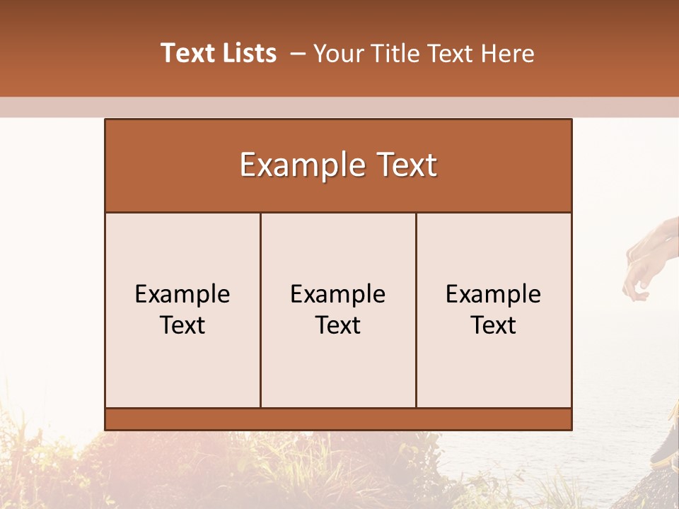 A Woman Sitting On A Rock With A Backpack On Her Back PowerPoint Template