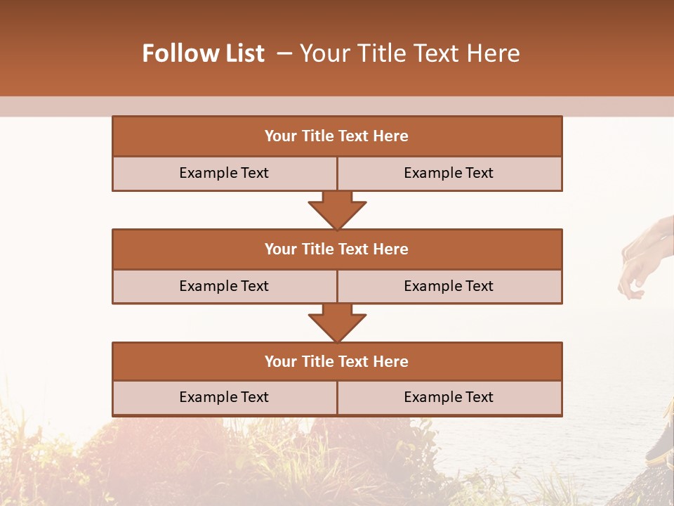 A Woman Sitting On A Rock With A Backpack On Her Back PowerPoint Template