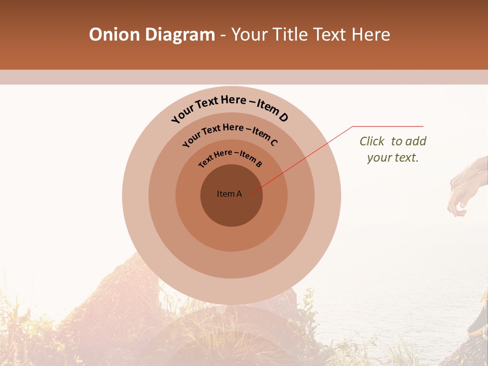 A Woman Sitting On A Rock With A Backpack On Her Back PowerPoint Template