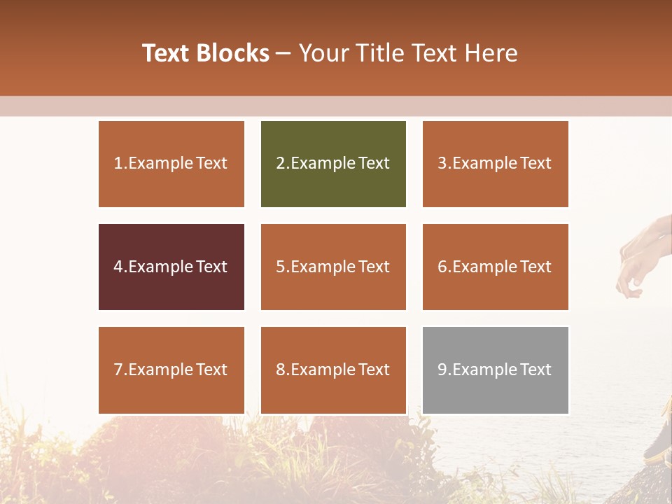 A Woman Sitting On A Rock With A Backpack On Her Back PowerPoint Template