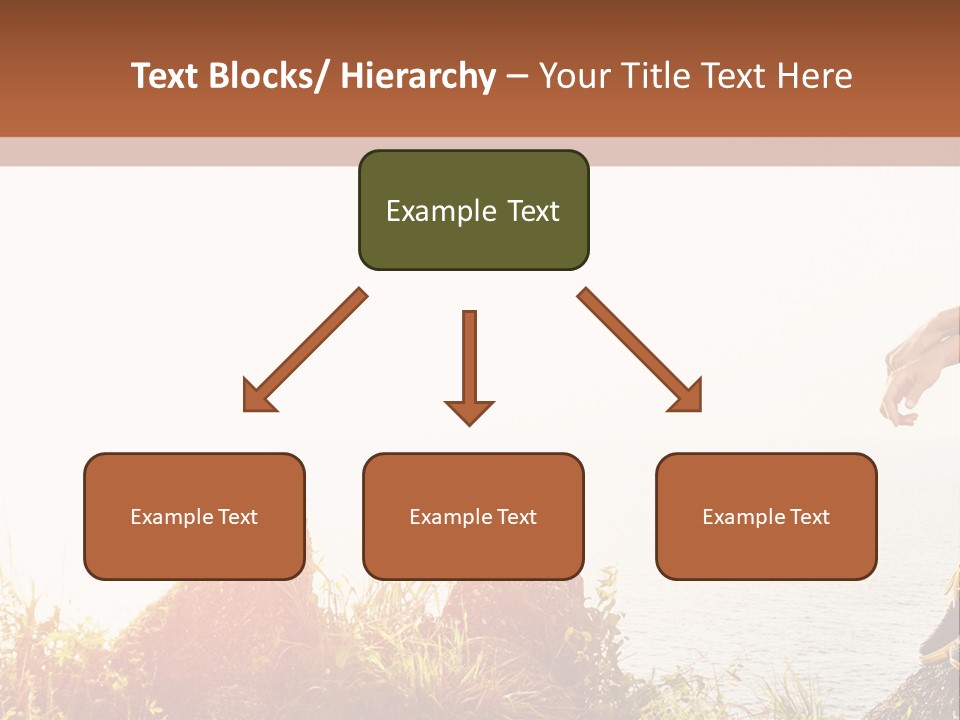 A Woman Sitting On A Rock With A Backpack On Her Back PowerPoint Template