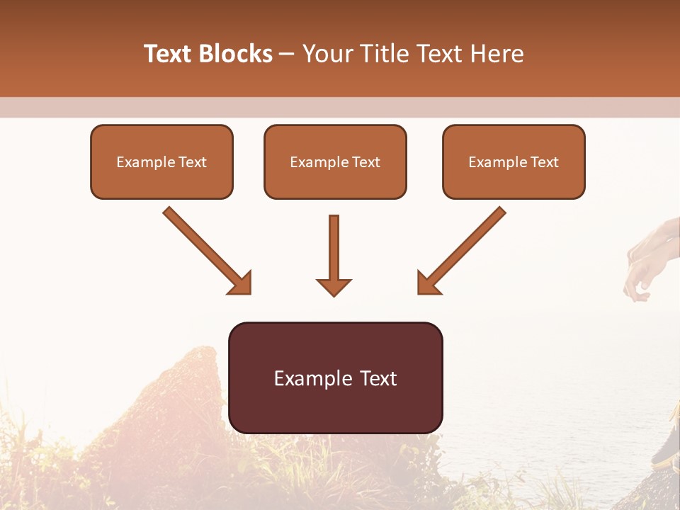 A Woman Sitting On A Rock With A Backpack On Her Back PowerPoint Template
