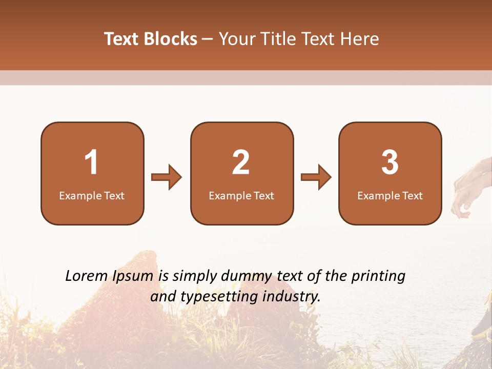 A Woman Sitting On A Rock With A Backpack On Her Back PowerPoint Template