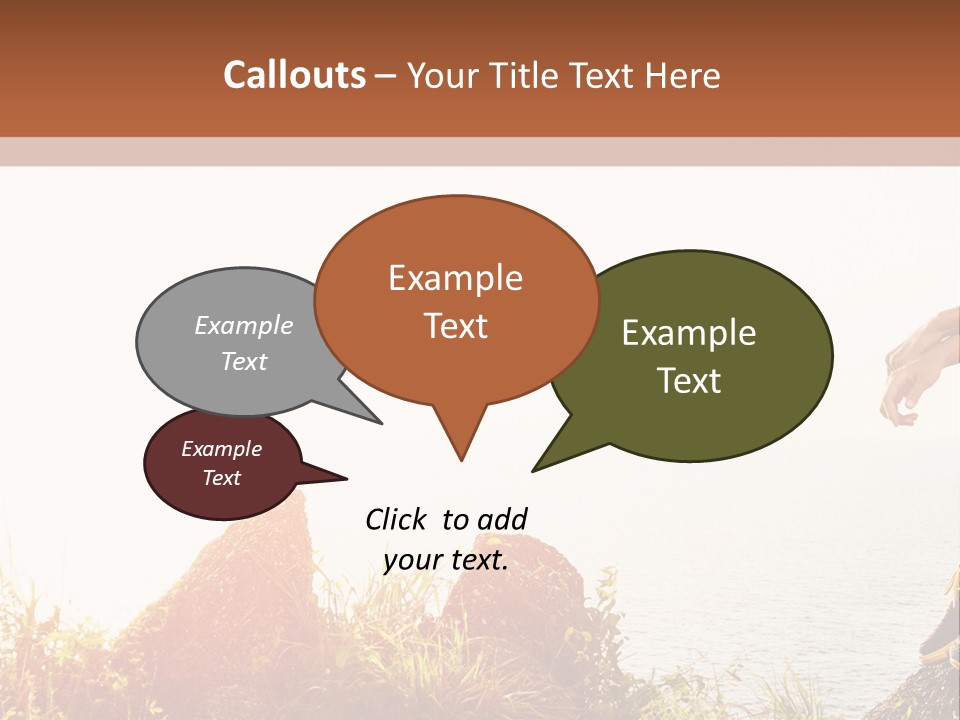 A Woman Sitting On A Rock With A Backpack On Her Back PowerPoint Template