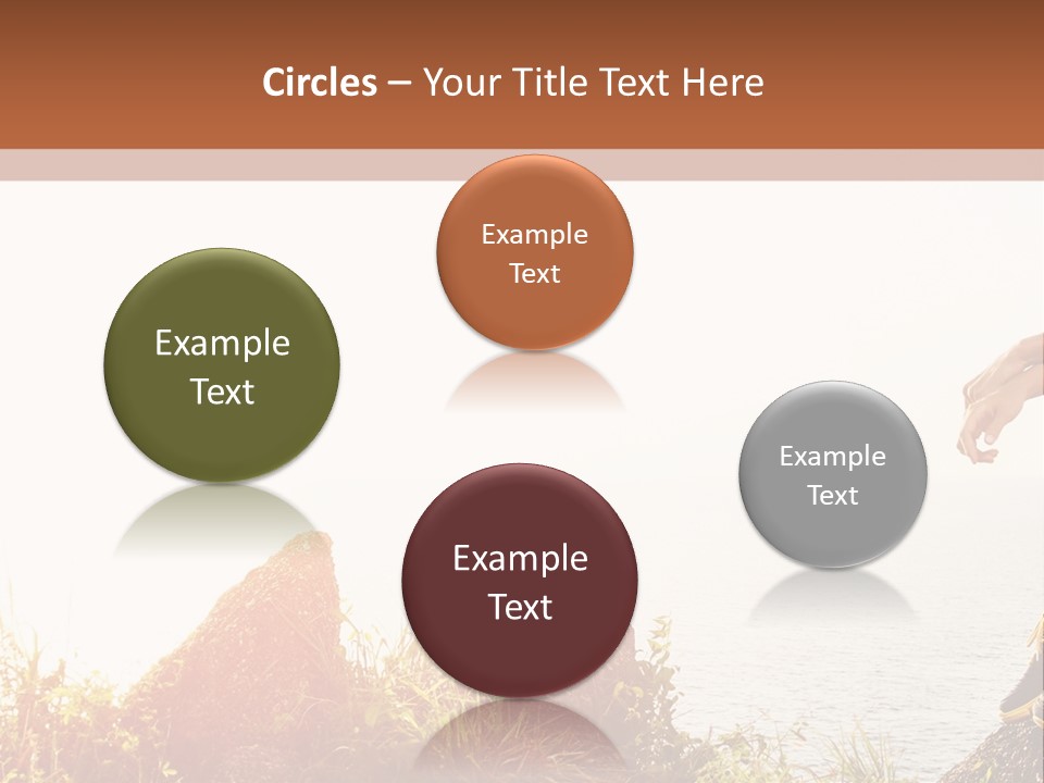 A Woman Sitting On A Rock With A Backpack On Her Back PowerPoint Template