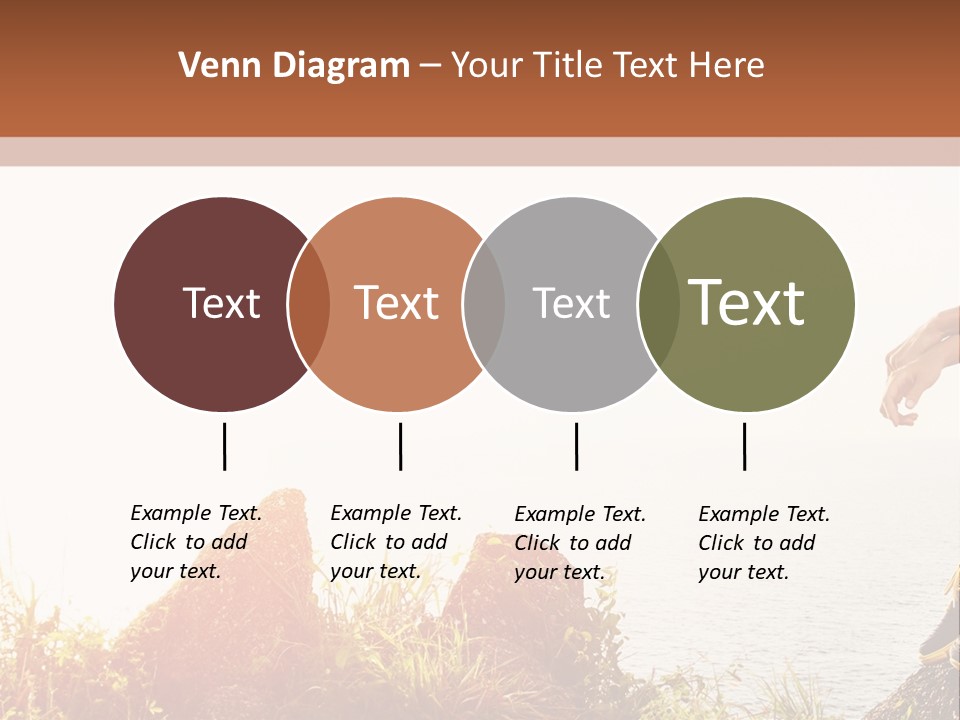 A Woman Sitting On A Rock With A Backpack On Her Back PowerPoint Template