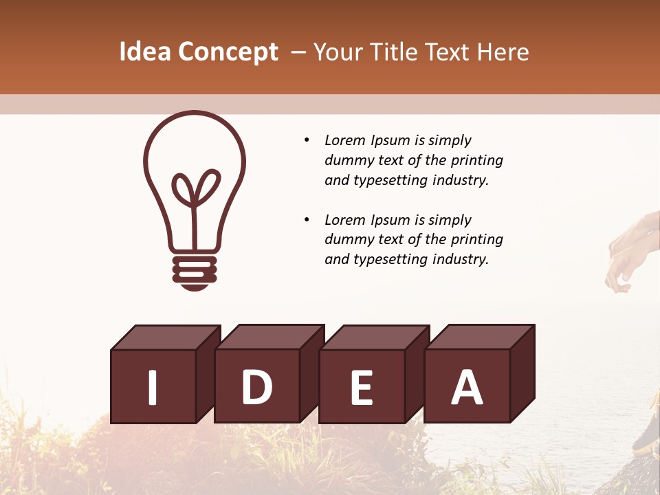 A Woman Sitting On A Rock With A Backpack On Her Back PowerPoint Template