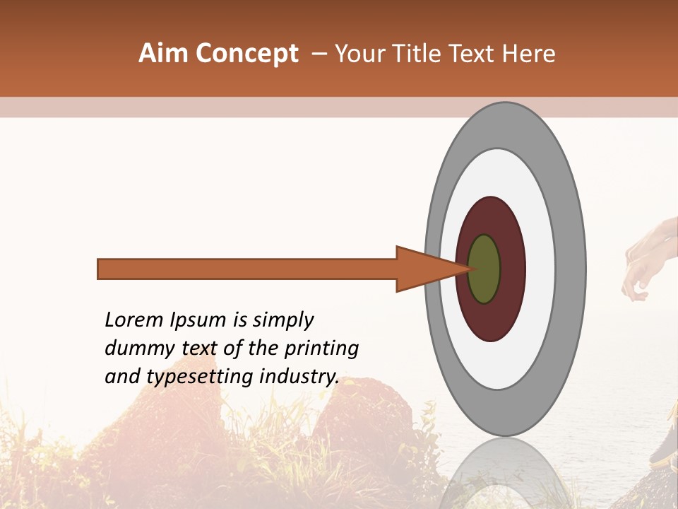 A Woman Sitting On A Rock With A Backpack On Her Back PowerPoint Template