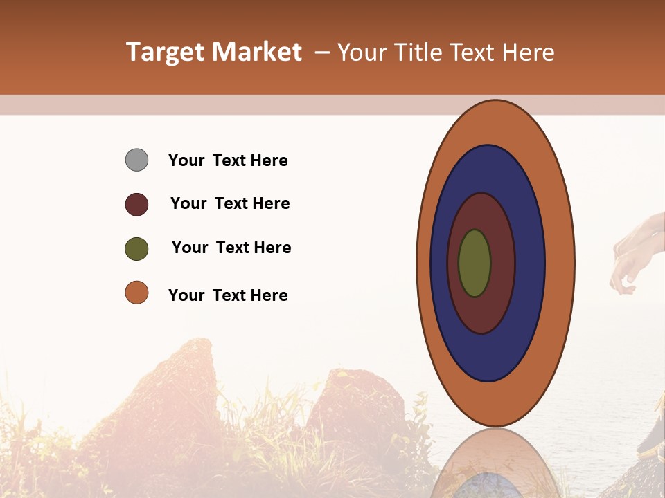 A Woman Sitting On A Rock With A Backpack On Her Back PowerPoint Template