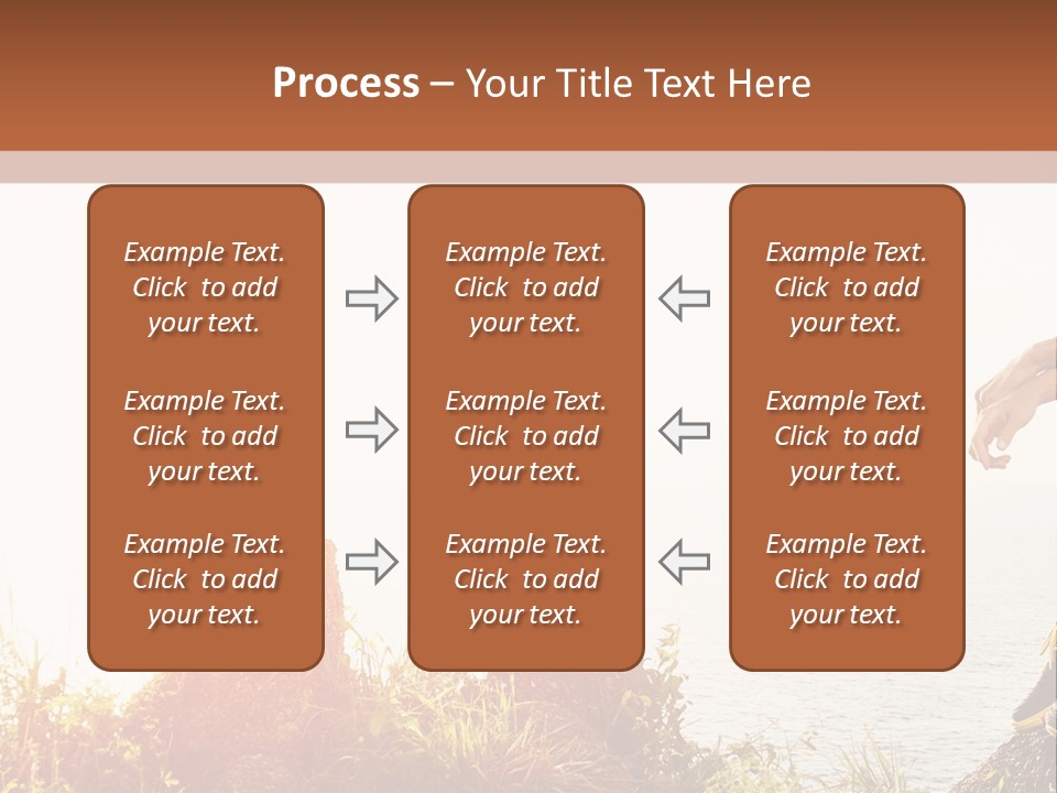 A Woman Sitting On A Rock With A Backpack On Her Back PowerPoint Template