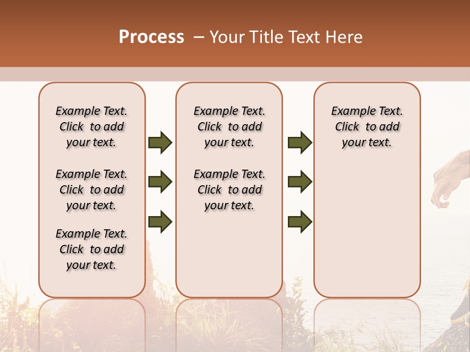 A Woman Sitting On A Rock With A Backpack On Her Back PowerPoint Template