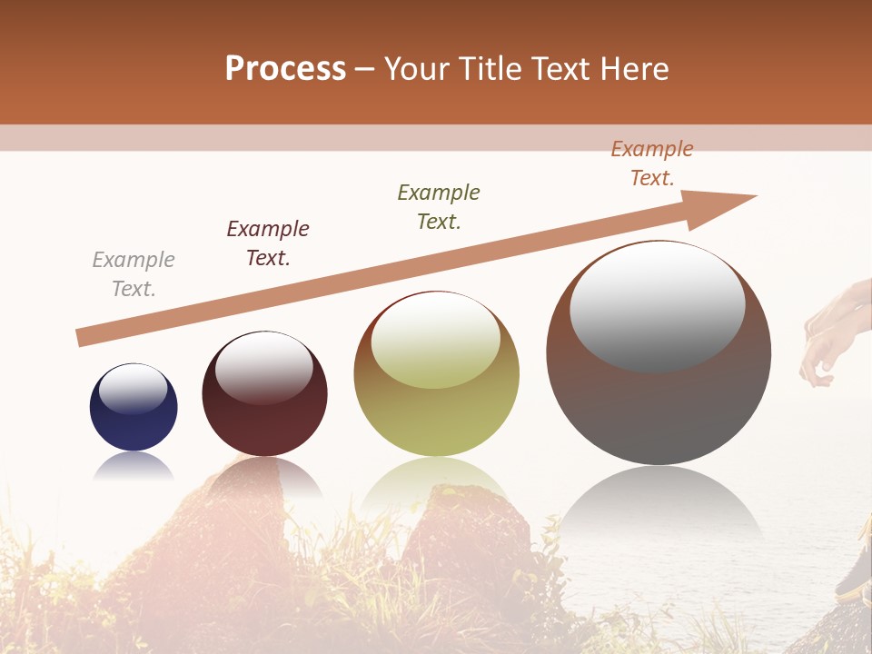 A Woman Sitting On A Rock With A Backpack On Her Back PowerPoint Template