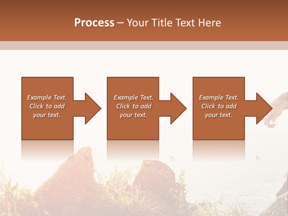 A Woman Sitting On A Rock With A Backpack On Her Back PowerPoint Template