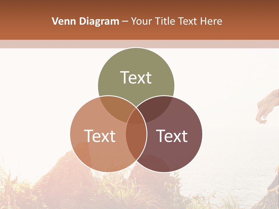 A Woman Sitting On A Rock With A Backpack On Her Back PowerPoint Template