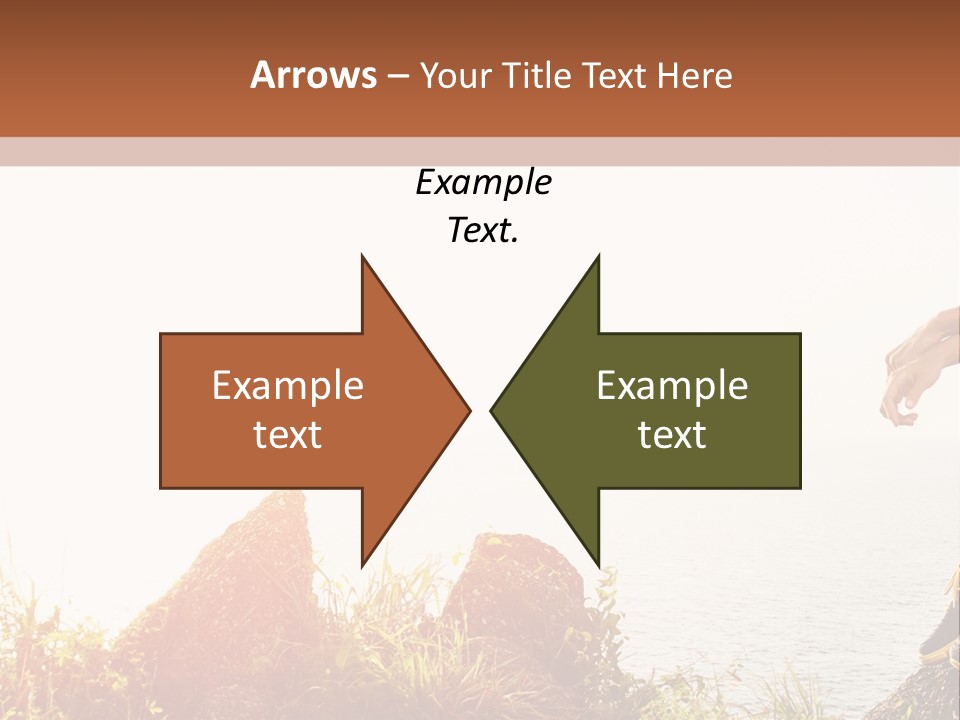 A Woman Sitting On A Rock With A Backpack On Her Back PowerPoint Template