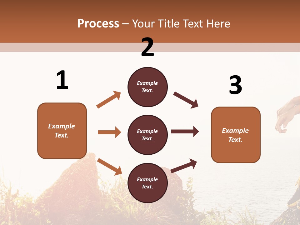 A Woman Sitting On A Rock With A Backpack On Her Back PowerPoint Template