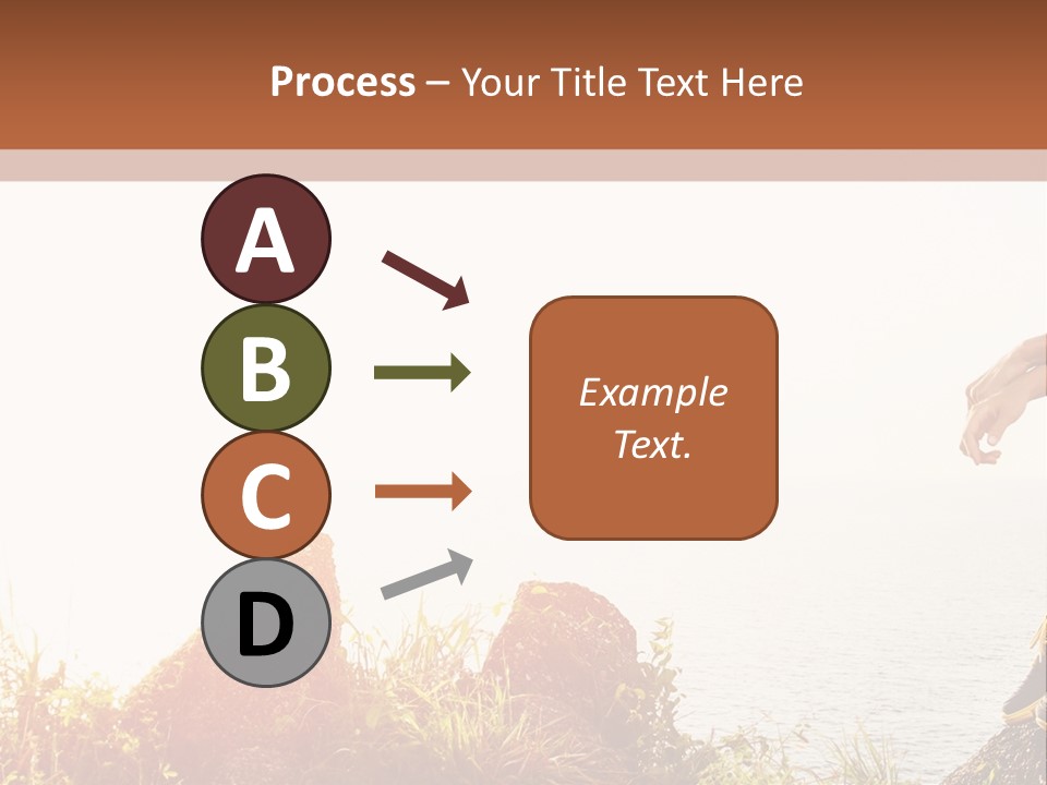 A Woman Sitting On A Rock With A Backpack On Her Back PowerPoint Template