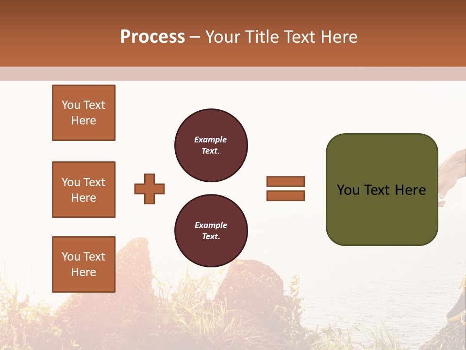A Woman Sitting On A Rock With A Backpack On Her Back PowerPoint Template