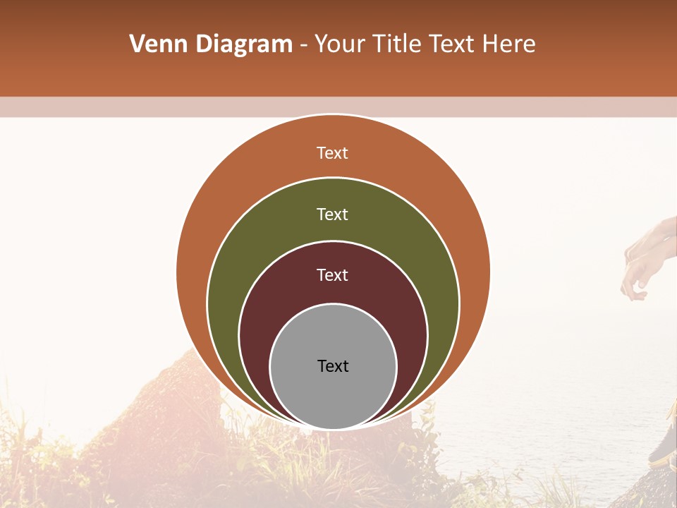 A Woman Sitting On A Rock With A Backpack On Her Back PowerPoint Template