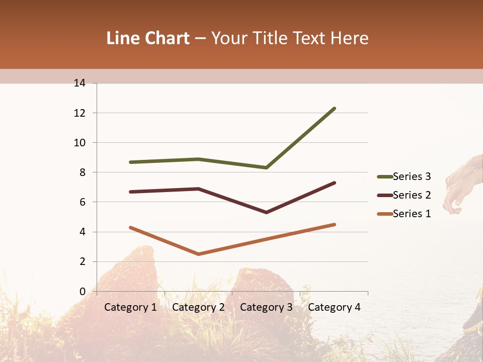 A Woman Sitting On A Rock With A Backpack On Her Back PowerPoint Template