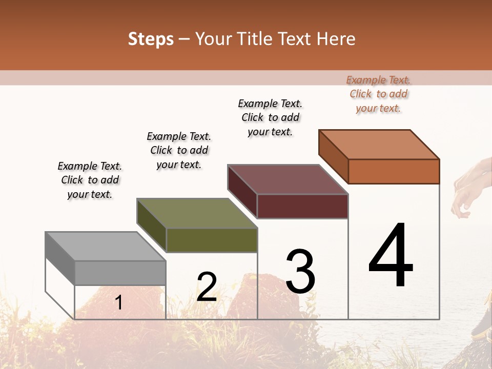 A Woman Sitting On A Rock With A Backpack On Her Back PowerPoint Template