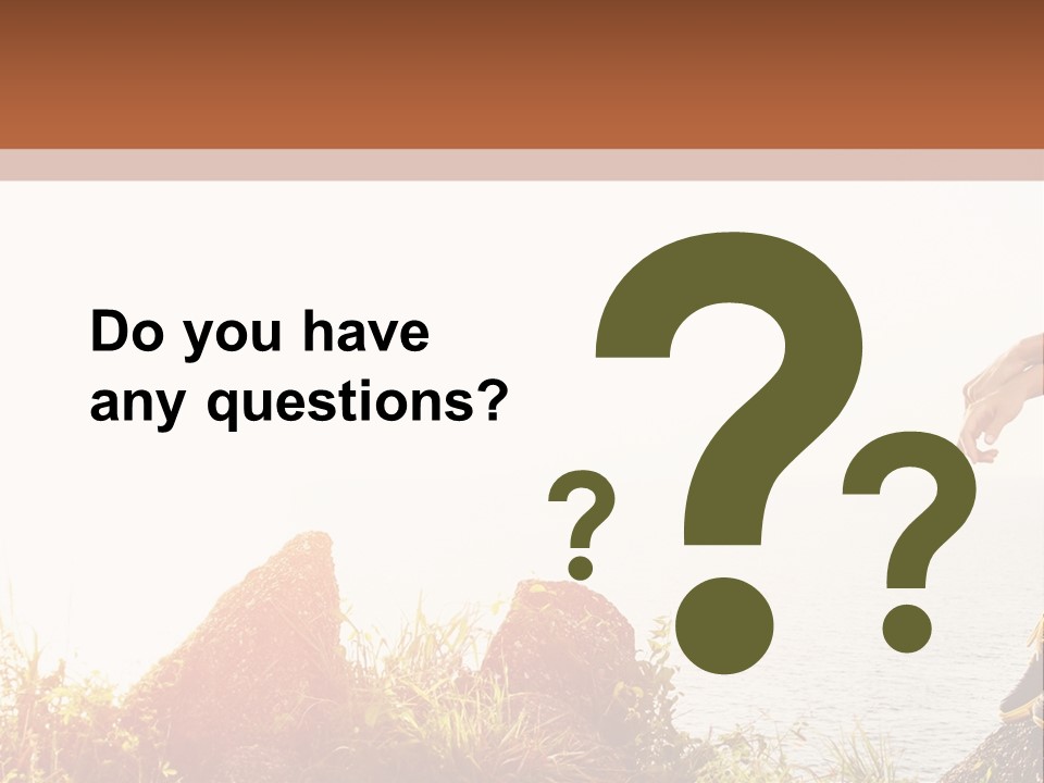 A Woman Sitting On A Rock With A Backpack On Her Back PowerPoint Template