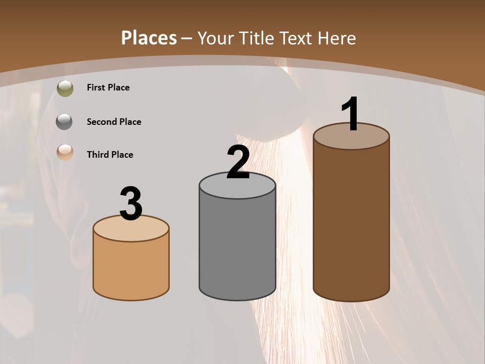 A Man Working On A Piece Of Metal In A Factory PowerPoint Template