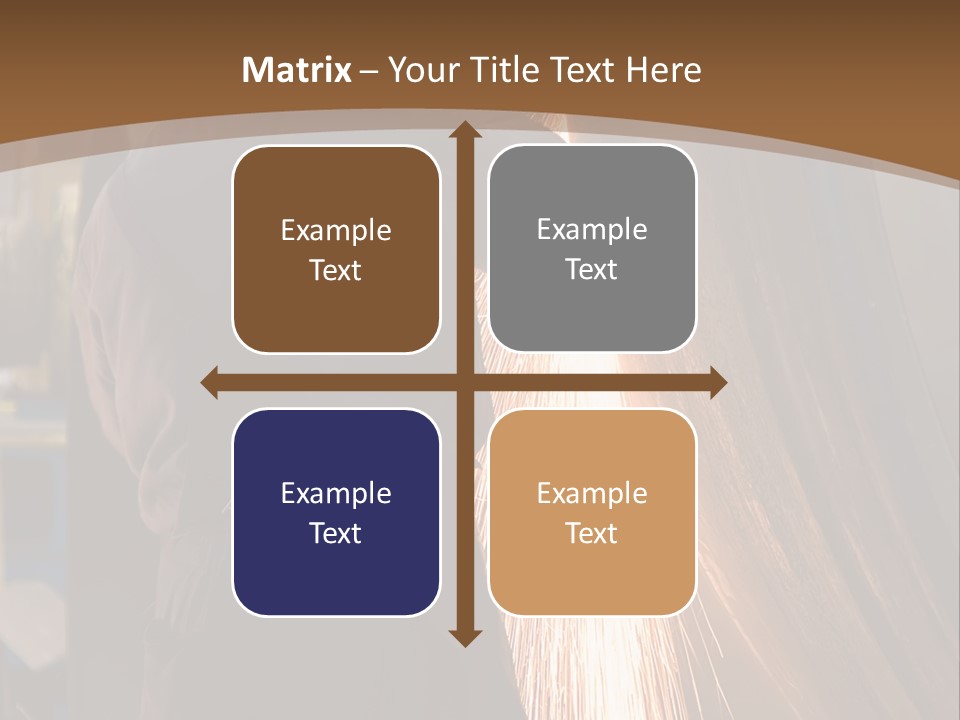 A Man Working On A Piece Of Metal In A Factory PowerPoint Template