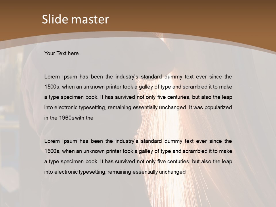 A Man Working On A Piece Of Metal In A Factory PowerPoint Template