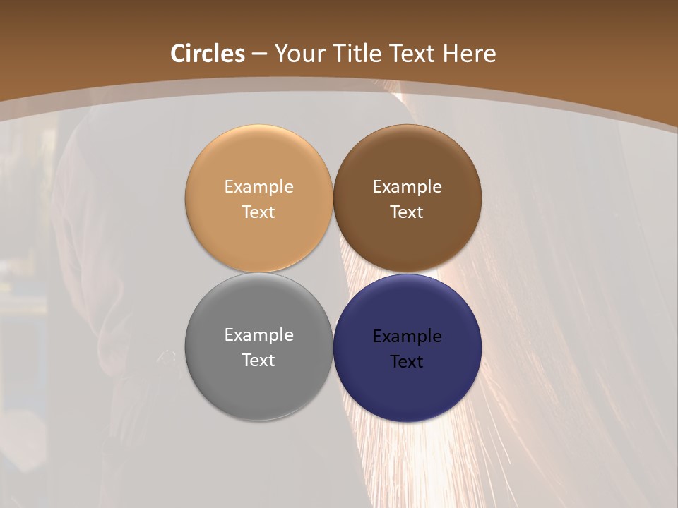 A Man Working On A Piece Of Metal In A Factory PowerPoint Template